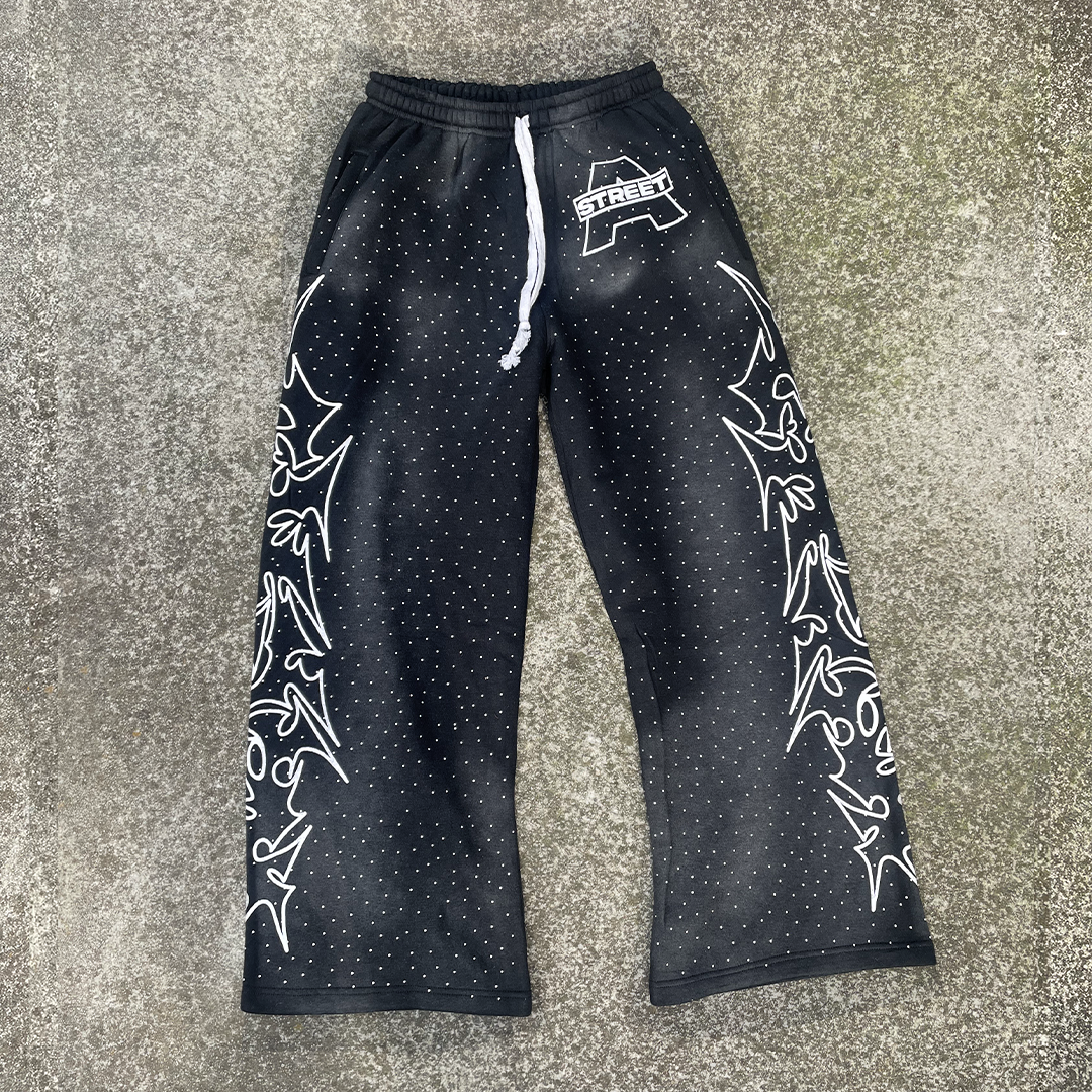 ¨OBSIDIAN¨ VVS RHINESTONE SWEATS